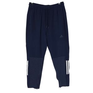 Adidas Sport 2 Street Athletic Joggers Navy Zip Ankle Pull On Pants Mens Large